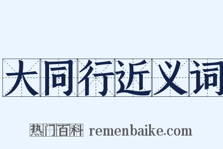 大同行近义词是什么意思的图片